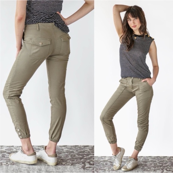 Veronica Beard Pants - Veronica Beard Field 9.5” Cargo Pants in Army